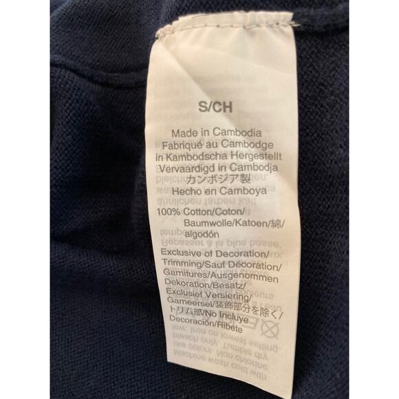 J.Crew Polka Dot Front Button V-Neck Pocket Cardigan Sz Small Navy and White NWT - Picture 6 of 7